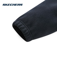 斯凯奇男子外套摇粒绒保暖运动服立领针织休闲夹克上衣男 碳黑-0018/主图款 175/92A/L