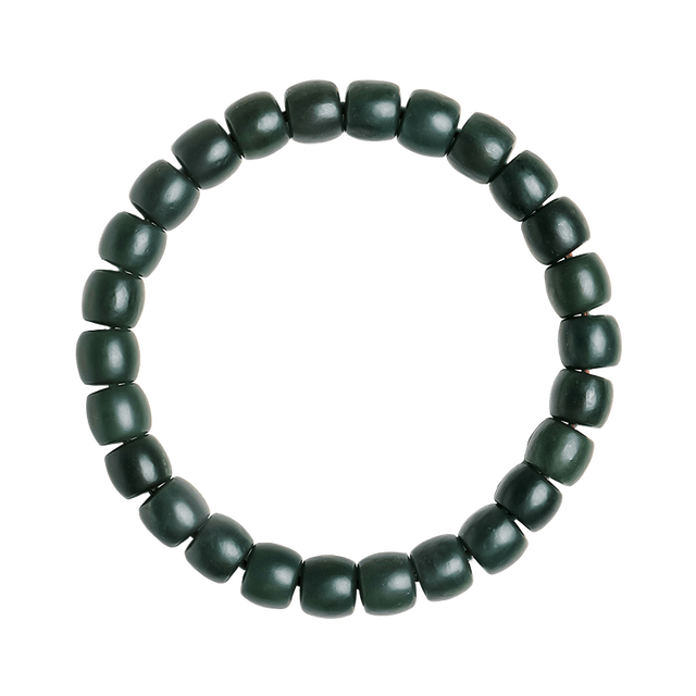 印象眸 IMPRESSION EYES 和田玉青玉首饰 手链 珠串 单珠7*8mm