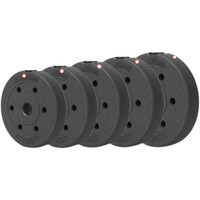 虹博 HOOB哑铃片通用杠铃片大小孔包胶配重片5-10KG哑铃片特价家用器材