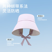 3.0彩胶涂层飘带渔夫帽子女夏太阳帽遮脸防晒防紫外线盆帽防晒帽