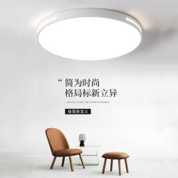 亦夏 YIXIA led吸顶灯圆形亚克力房间灯具简约现代卧室灯餐厅客厅阳台楼梯灯 30cm-24w白光