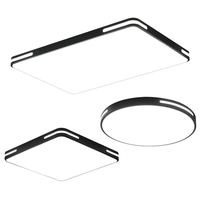 亦夏 YIXIA LED吸顶灯卧室灯客厅灯简约现代大气超薄圆北欧餐厅阳台过道灯具 黑色30cm白光