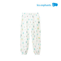 丽婴房2025全棉碎花春夏睡裤1-12岁男女儿童精梳棉家居长裤 玉湖蓝