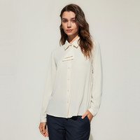 【配送领带/透气/商场】G2000女装SS25柔软舒适长袖休闲衬衫 40