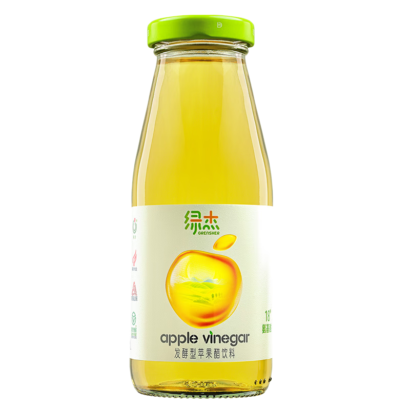 绿杰发酵型苹果醋饮料260ml50%果汁0蔗糖0脂肪健康饮料