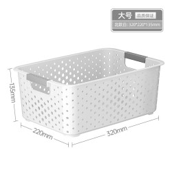 稻草熊 收纳筐 白色大号-三个装