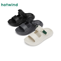 热风 hotwind男鞋2025年夏季新款轻便沙滩一字拖百搭外穿拖鞋休闲鞋子男款