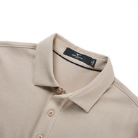 七匹狼短袖T恤男25夏季冰丝液氩莫代尔华夫格polo衫男士t恤休闲男装上衣 705(杏色) M (165) 84A