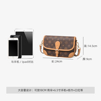 奥康腋下包2025包包高级质感女包印花单肩包大容量通勤斜挎包 米白色【红礼盒+拉菲草】