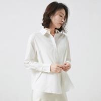 【纯棉舒适】春季韩版简约职业休闲百搭显瘦女士长袖衬衫女