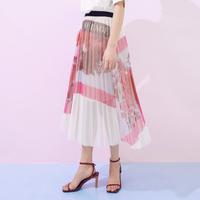 夏季时尚休闲百搭半截裙女联名款艺术家合作系列网纱半裙