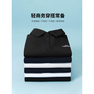 伯希和短袖Polo衫夏季棉感打底衣运动健身百搭休闲T恤快速干衣跑步透气 灰蓝色-男 2XL