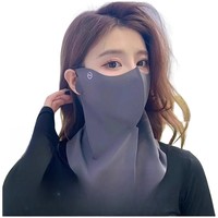 呦越 防晒面罩女防紫外线夏季开车骑行透气护颈遮脖子遮阳全脸冰丝口