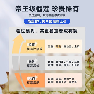 麓鹊黑刺榴莲D200马来西亚AA级液氮冷冻生鲜水果 2.0-2.5斤【精选AA果 保5房】