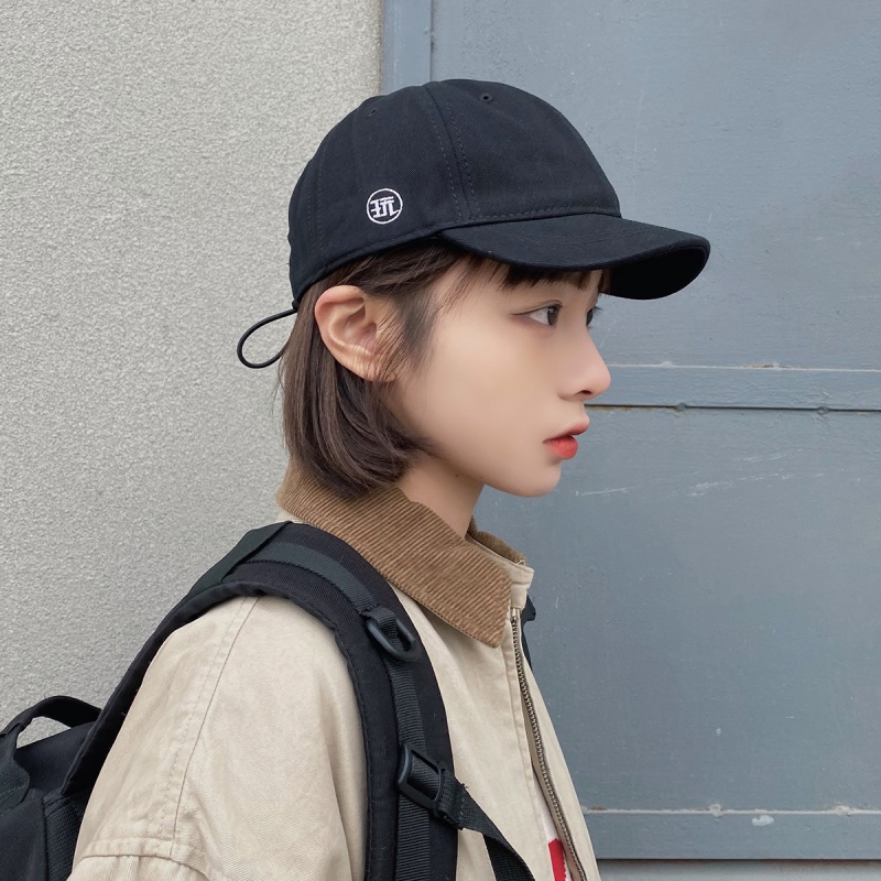 菲澜奴伦 帽子男日系复古软顶短檐鸭舌帽子女士韩版街头嘻哈棒球帽百搭潮  可调节