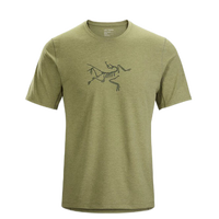 始祖鸟（ARC’TERYX） Cormac 系列 圆领衫 T恤  男士 纯色 户外速干短袖 Kinetic LOGO / 能量绿_大LOGO L（82-95kg）