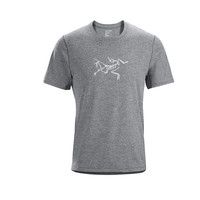 始祖鸟（ARC’TERYX） Cormac 系列 圆领衫 T恤  男士 纯色 户外速干短袖 BLACK LOGO /黑色_大LOGO款 M（69-81kg）