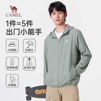 CAMEL骆驼男装2024夏季皮肤衣防晒衣男速干风衣夹克外套户外钓鱼防晒服 【冰感高倍防晒】 M13BA6V073 灰蓝 3XL