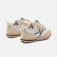 KAPPA KIDS卡帕童鞋儿童运动鞋男童网面鞋夏季透气轻便软底女童 米/卡其 32码 内长20.4适合脚长19.4