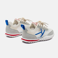 KAPPA KIDS卡帕童鞋儿童运动鞋男童网面鞋夏季透气轻便软底女童 米/宝蓝 37码 内长23.2适合脚长22.2 37 码 内长23.2适合脚长22.2