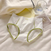 雅鹿运动风纯棉内裤女无痕日系中腰全棉抑菌裆少女三角短裤头 【爱心简约提花】纯棉5条 L