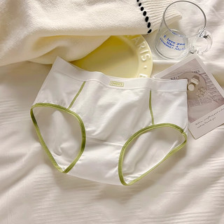雅鹿运动风纯棉内裤女无痕日系中腰全棉抑菌裆少女三角短裤头 【5条装】咖肤+粉色+肤色+灰色+绿色 L