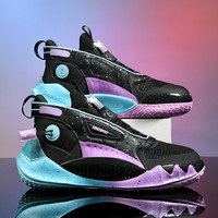 美克中国巨鲨系列篮球鞋男鞋秋季透气减震实战训练运动鞋子男 黑武士 41