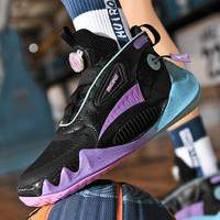 美克中国巨鲨系列篮球鞋男鞋秋季透气减震实战训练运动鞋子男 黑武士 39