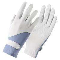 UPF50+防晒手套女夏季开车骑行户外防紫外线薄款冰丝可触屏手套Z