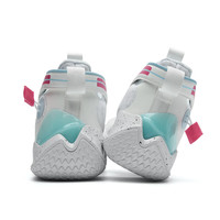 美克中国巨鲨系列篮球鞋男鞋秋季透气减震实战训练运动鞋子男 白红 44