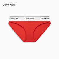 Calvin Klein内衣【明星同款摩登引力带】女士ck提花比基尼三角内裤女F3787AD VO3-胭脂红 1条 S