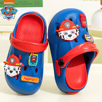 汪汪队立大功儿童拖鞋宝宝洞洞鞋婴幼儿拖鞋男童女童沙滩防滑凉鞋 藏青色毛毛4254 25 码 内长16cm