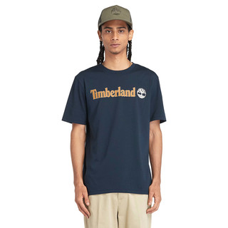 TIMBERLAND/添柏岚男士短袖T恤25夏季纯棉圆领户外休闲打底衫 S TB0A43V5-卡其