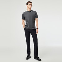 雅戈尔短袖POLO男翻领可机洗桑蚕丝混纺面料柔软舒适商务配搭2025合款 铁灰VSZS513120CCA 2XL (165-180斤)
