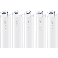 草蜢（CRICKET）打火机 原装进口一次性广告定制白色老式滑轮  5支