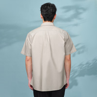 HLA/海澜之家短袖休闲衬衫25夏季纯棉牛津纺衬衣男款宽松