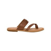 UGG夏季女士舒适时尚低跟纯色简约交叉套趾休闲凉拖鞋1170550 CHE | 栗色 38