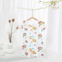 皮偌乔 PO&JO婴儿夏季纯棉短袖连体衣 小汽车 90cm