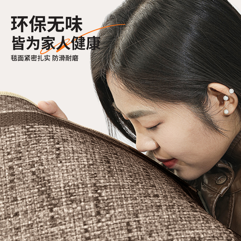 简约入户门地垫室外门垫门口地毯耐磨耐蹭脚垫耐脏亚麻除尘脚垫