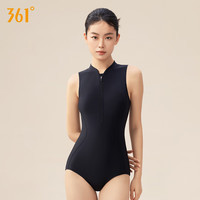 361°泳衣女款2025年游泳馆连体三角竞速运动训练泳装 经典黑【 专业训练1104】 2XL （体重60kg-65kg）
