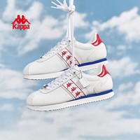 KAPPA卡帕背靠背男鞋德训鞋男2025夏季复古休闲鞋百搭运动板鞋子男 经典白/樱桃红 42