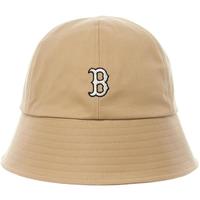 MLB 男女同款渔夫帽圆顶盆帽运动休闲秋冬米色帽子