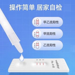 维德（WELLDAY）甲流乙流感病毒检测试剂盒鼻塞咽痛感冒发热老人儿童可测 【流感抗原检测】甲型/乙型  2人份
