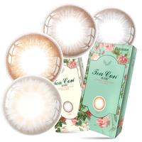 科莱博茶小姐美瞳半年抛2片自然款韩国隐形近视眼镜大小直径 525