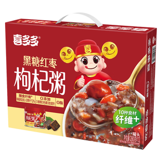 喜多多桂圆莲子0添加椰果八宝粥 冰糖百合小米粥黑糖红枣枸杞粥送礼 黑糖枸杞粥*12