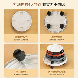 卉馨移动花盆托盘带滑轮花架花盘垫底座带万向轮加厚塑料底盘底座