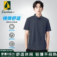 百亿补贴：圣弗莱 sevlae 男士POLO衫 商务无痕翻领短袖
