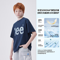 李 Lee【光盾遮热】25夏季中大儿童装短袖T恤男女童logo上衣