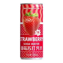 金果源 NFC草莓果汁苏打气泡水330ml*15瓶鲜榨0脂饮品碳酸风味饮料