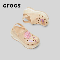 檀健次款Crocs卡骆驰经典光轮洞洞鞋外穿厚底女鞋凉鞋|207988 黑色套装-001 40